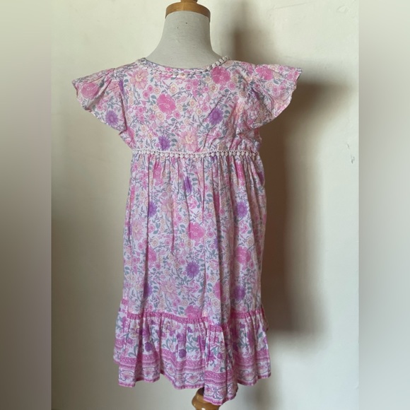 Spell | Little Gypsies Pink Folk Town Boho Dress | 5Y - Picture 3 of 13